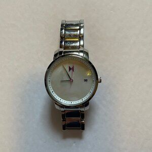MVMT Silver Stainless Steel watch with mother of pearl face